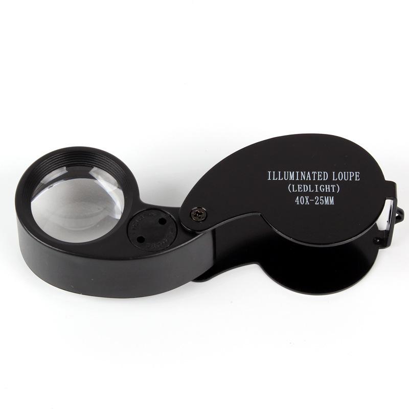 40倍鋁合金 LED袖珍折疊放大鏡珠寶首飾袖珍環形珠寶手鏡珠寶放大鏡金屬珠寶環形放大鏡珠寶商眼睛放大鏡珠寶放大鏡寶石手鏡-細節圖6