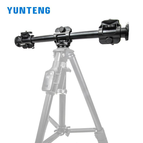 加長 [雲騰369]一年保固Yunteng VCT-369 多機位雲台4台1/4接口 鋁合金支架相機三腳架橫桿 俯拍桿