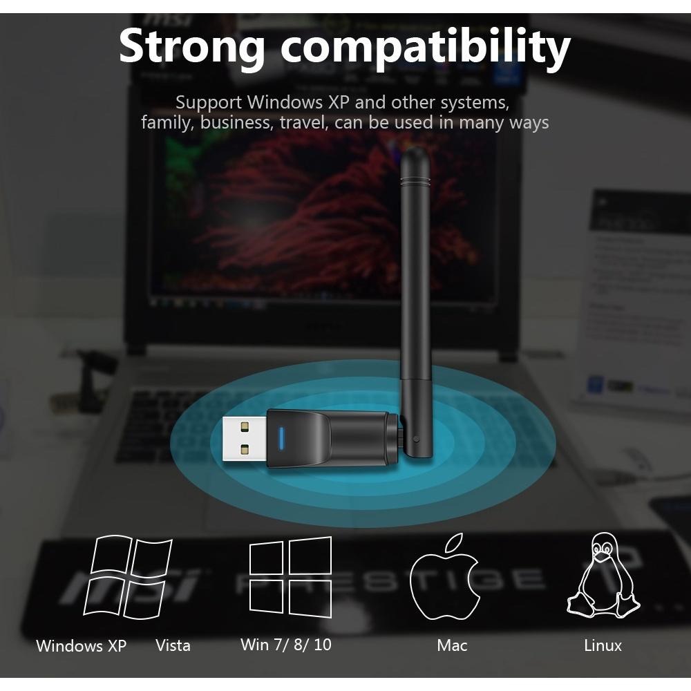 USB Wifi配對器150Mbps 2.4ghz 天線 USB 802.11n/g/b Wi-fi 無線網卡PC接收器-細節圖9