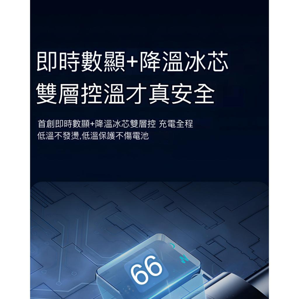 超越原廠 蘋果15快充 充電螢幕顯示充電速度 pd線 適用蘋果數據線 LED透明TYPEC66W華為LED數位手機充電線-細節圖8