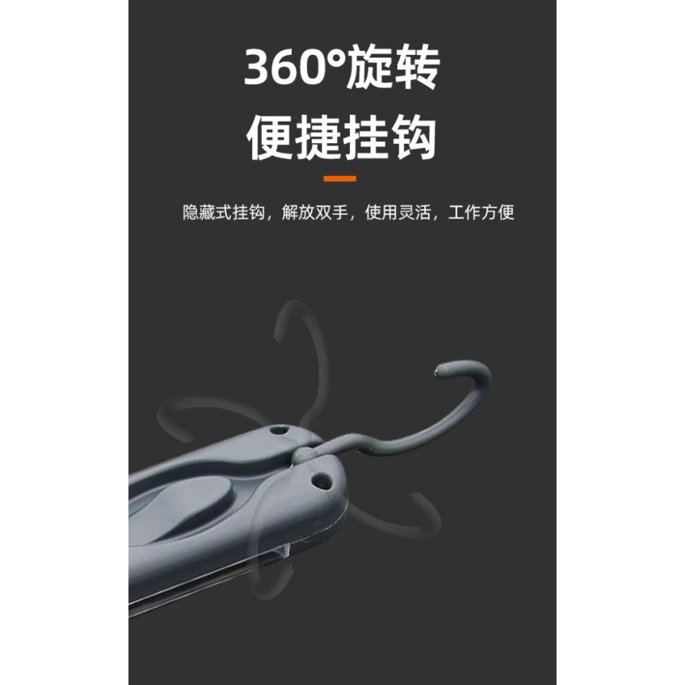 超亮LED 20W 工作燈磁吸式 USB充電3段式掛勾 修車燈led充電工作燈戶外 手電筒 修車照明 車廂燈 應急照明燈-細節圖3
