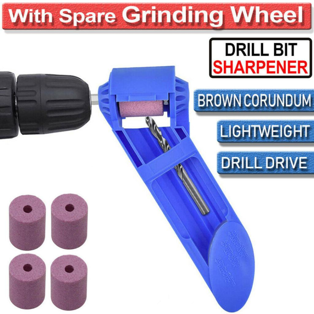 磨鑽器工具 研磨電鑽 便攜式 改裝砂輪機 磨鑽頭機 直柄麻花鑽 2.0-12.5mm 鑽頭 磨刀器 剛玉砂輪鑽頭-細節圖4