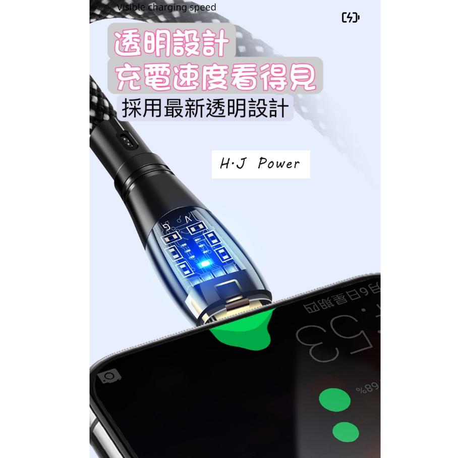 蘋果100W PD快充 超級快充數據線 CtoC 手機充電線 PD透明數據線 100w快充傳輸線 type C蘋果充電線-細節圖2