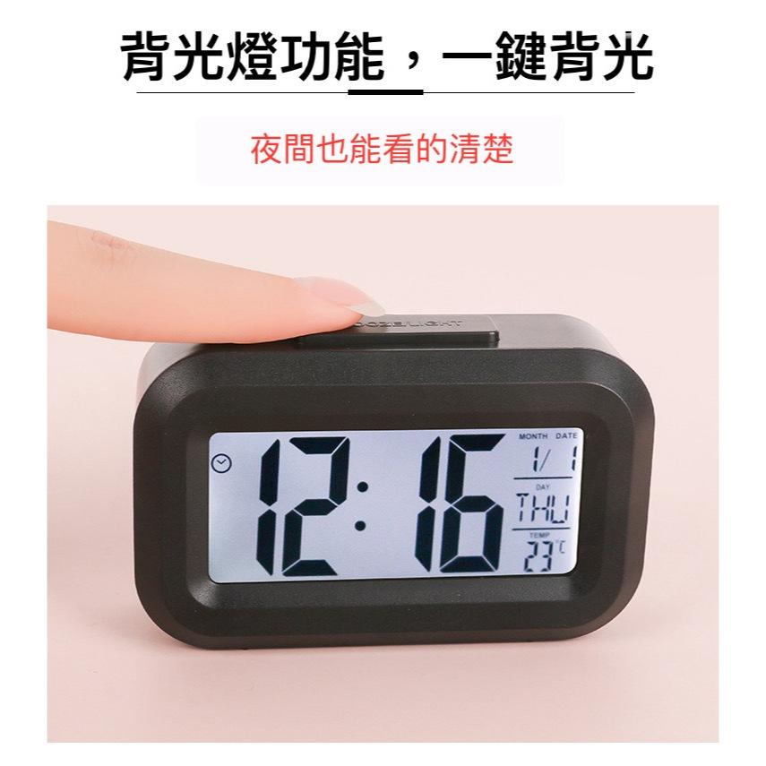 INS創意懶人溫度款 光感應 夜光數位鐘 LED貪睡電子鬧鐘 聰明鐘鬧鐘 抖音同款電子時鐘 電子鬧鐘 夜光鬧鐘 定時鬧鐘-細節圖3