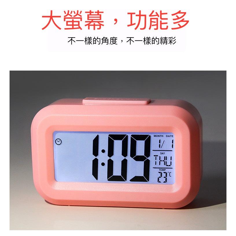 INS創意懶人溫度款 光感應 夜光數位鐘 LED貪睡電子鬧鐘 聰明鐘鬧鐘 抖音同款電子時鐘 電子鬧鐘 夜光鬧鐘 定時鬧鐘-細節圖5