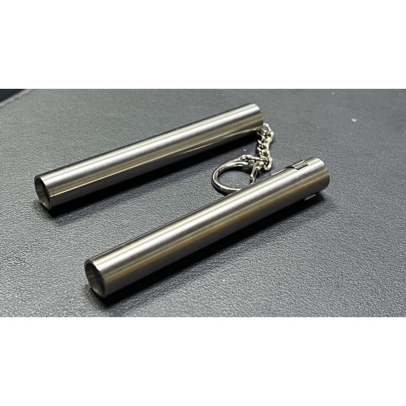 台灣爆亮款 金屬LED手電筒 4號電池 不銹鋼材質 便攜戶外家用小 袖珍微型式 AAA手電筒 鑑定寶石  賭石 玉質鑑定-細節圖3