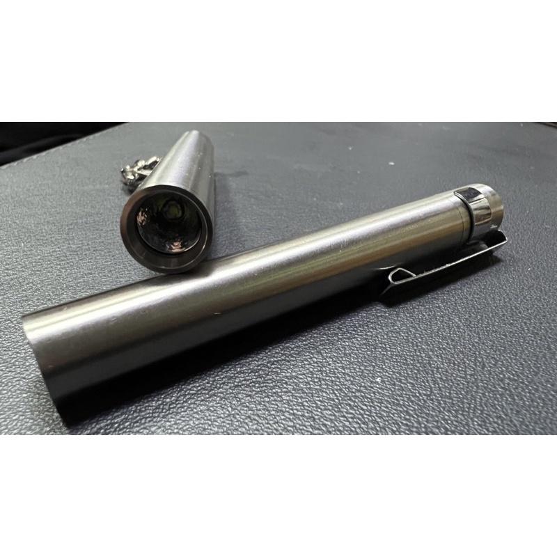 台灣爆亮款 金屬LED手電筒 4號電池 不銹鋼材質 便攜戶外家用小 袖珍微型式 AAA手電筒 鑑定寶石  賭石 玉質鑑定-細節圖4