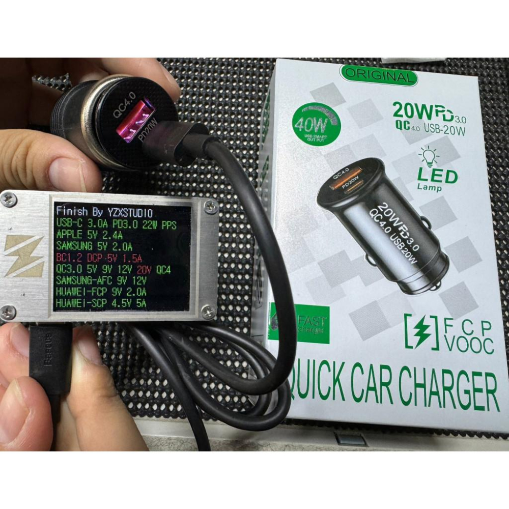 蘋果15 PD3.0-20W+QC4.0-20W 車載充電器迷你車用充電器轉換頭充電器點煙孔快充type-c快充多充電器-細節圖8