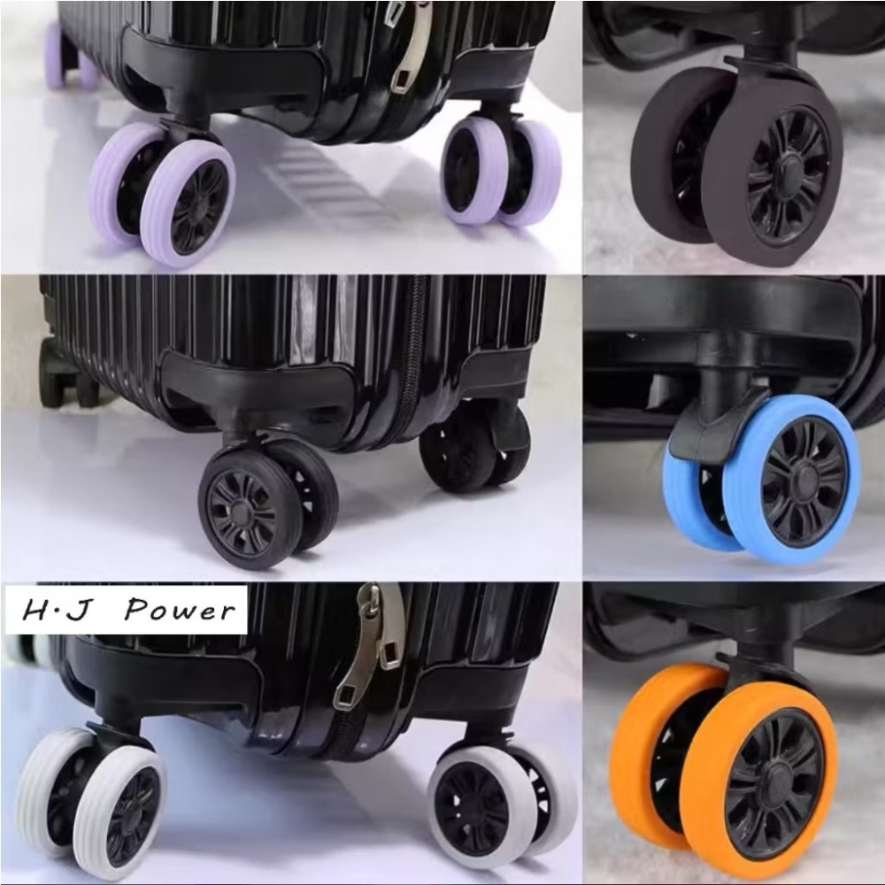 粉紅-4顆-行李箱輪子保護，降噪，防刮傷