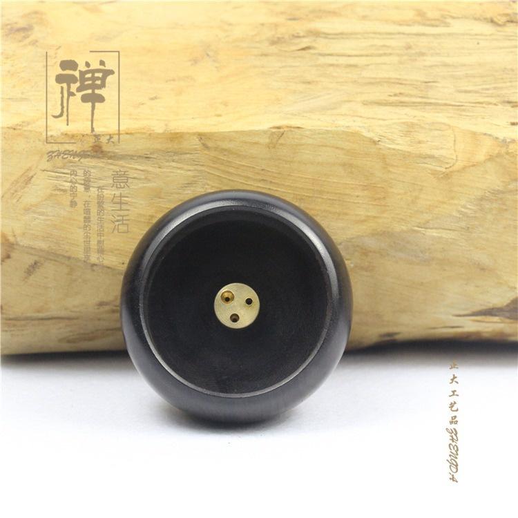 台灣出貨 黑檀木 銅芯 大號 香插 正大 立式多孔 香插 紫光檀 線香爐 香座藏 香插 線香插 線香爐 香薰爐 點線-細節圖3