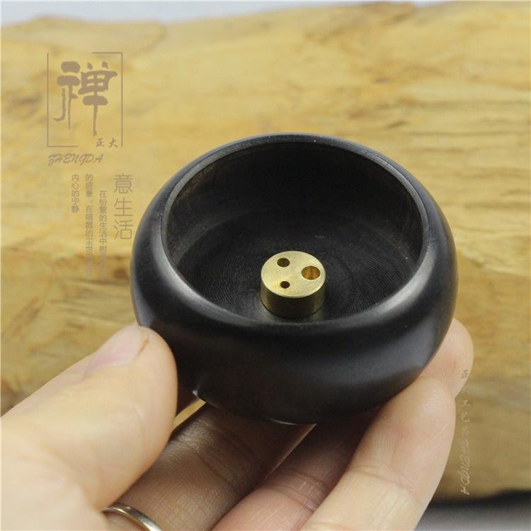 台灣出貨 黑檀木 銅芯 大號 香插 正大 立式多孔 香插 紫光檀 線香爐 香座藏 香插 線香插 線香爐 香薰爐 點線-細節圖6