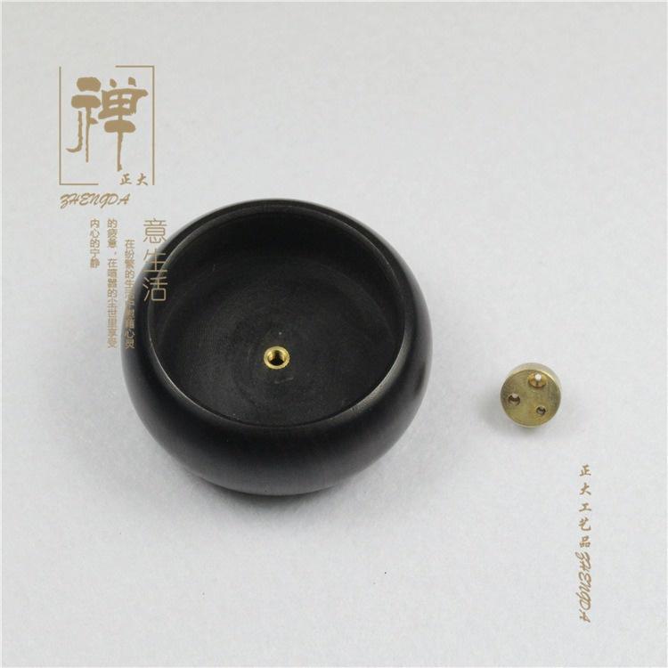台灣出貨 黑檀木 銅芯 大號 香插 正大 立式多孔 香插 紫光檀 線香爐 香座藏 香插 線香插 線香爐 香薰爐 點線-細節圖9