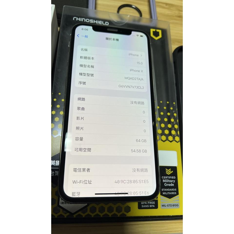 二手 IPHONE X 64G 白 一手機 二手機 中古機 九成新 無維修 無泡水 無摔機 外觀完好 正常使用 微刮痕-細節圖4