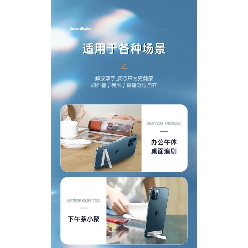 台灣發貨 鋅合金手機支架桌面 折疊隱形背貼 粘貼式超薄迷你隨身便攜手機支架 多功能背面隱形指環扣小型超薄黏貼背橫豎兩用-細節圖5