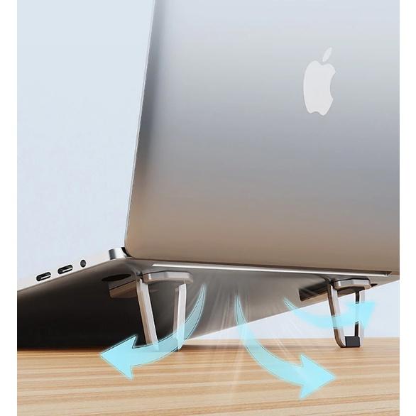 台灣出貨 保固三年穩定筆記本電腦支架 調節支架MacbooK合金筆記本電腦支架桌面散熱平板支架 電腦腳墊增高 底座可折疊-細節圖5