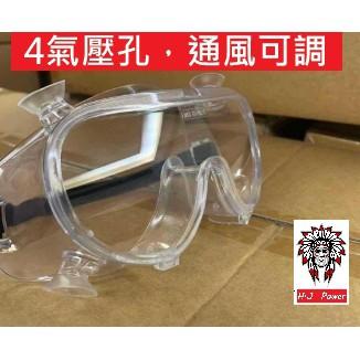 台灣出貨 隔離 感染 抗衝擊 實驗室 眼罩封閉式 面罩支架 防護鏡 防霧 防飛濺 騎車 四孔護目鏡 氣膠微粒格檔 隔離罩-細節圖6