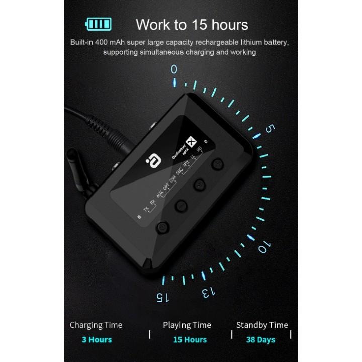 aptX HD CSR8675 藍牙5.0 MR265 無線音樂藍牙5.0 汽車 音源接收發射器 二合一 同軸 光纖音箱-細節圖9