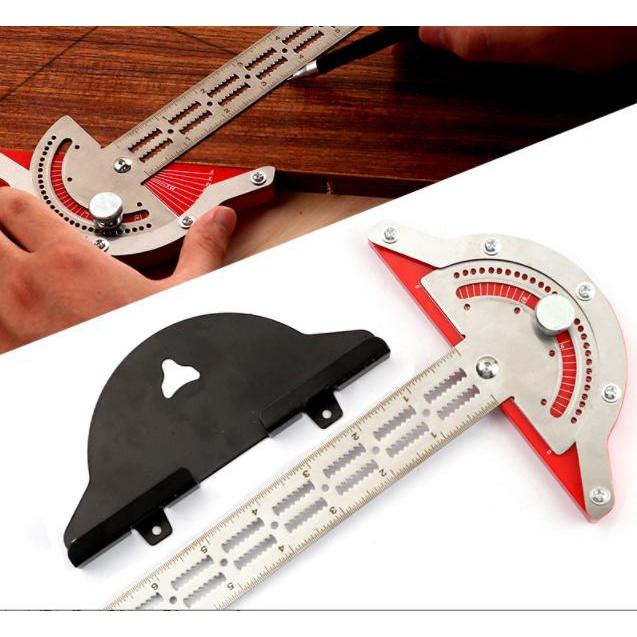 20~50 Woodworkers Edge Rule 量角器 角度尺 分度規 不鏽鋼角度規 角尺180度半圓 木工角尺-細節圖5
