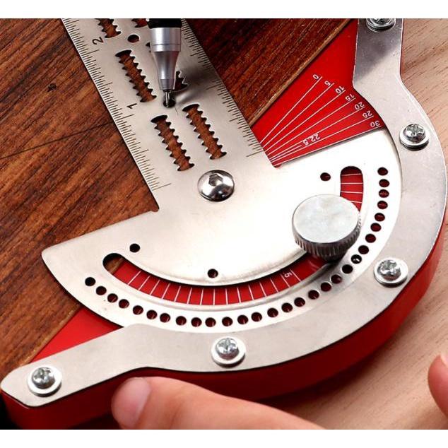 20~50 Woodworkers Edge Rule 量角器 角度尺 分度規 不鏽鋼角度規 角尺180度半圓 木工角尺-細節圖6