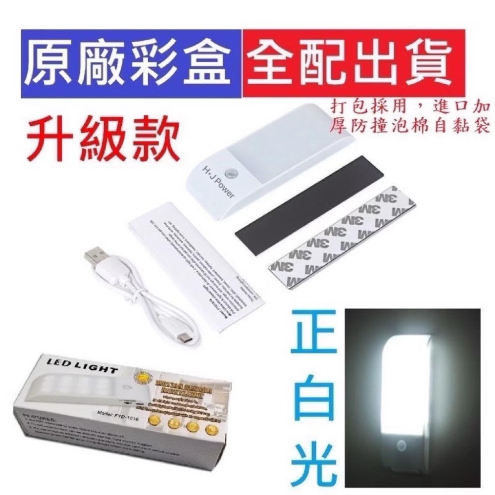 臺灣品牌 保用兩年 裝潢夜燈改裝 12顆LED燈 磁吸USB充電 人體感應燈 孝親房照明燈 雙模式感應小夜燈 感應寢室燈-規格圖9