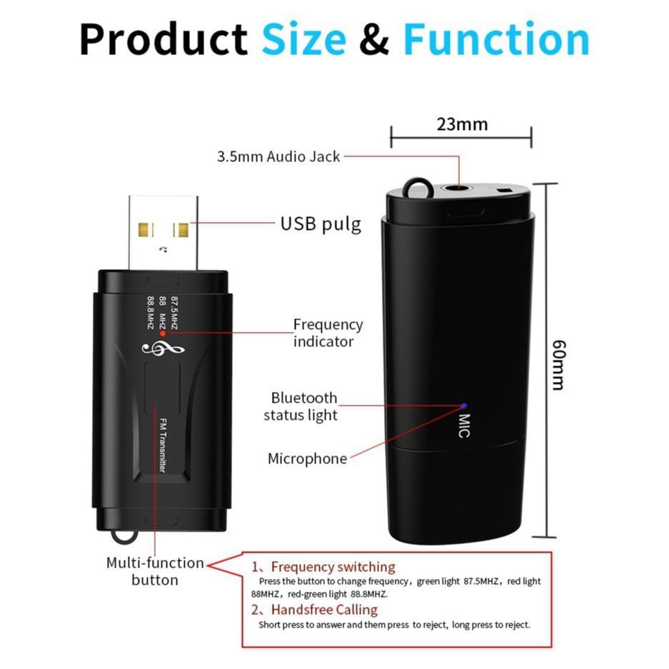 台灣出貨 新FM發射器 MSD-128 FM調頻 mp3 usb車用 3.5aux 藍牙接收器 雙輸出 藍牙 立體聲通話-細節圖4