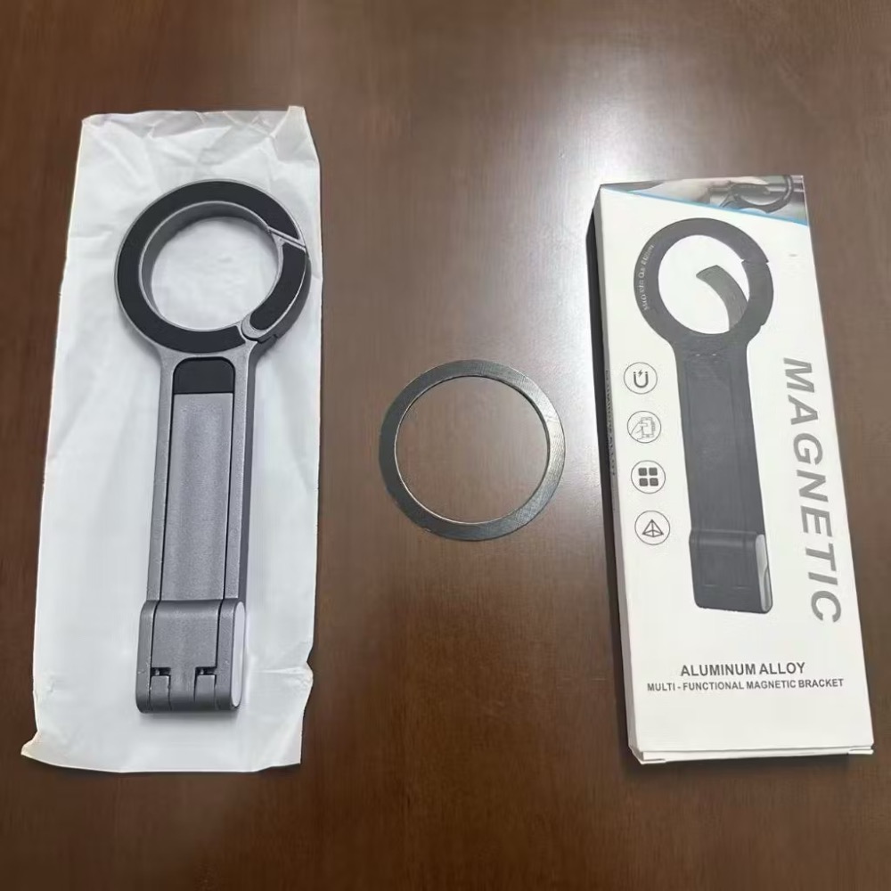 ABS灰-金屬登山Magsafe磁吸手機支架