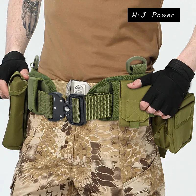 高品質金屬扣具 眼鏡蛇戶外腰帶 軍規尼龍材質多功能腰帶 軍鳥 尼龍戰術腰帶套裝｜附掛勾收納包｜軍警CS裝備 野外求生腰封-細節圖8