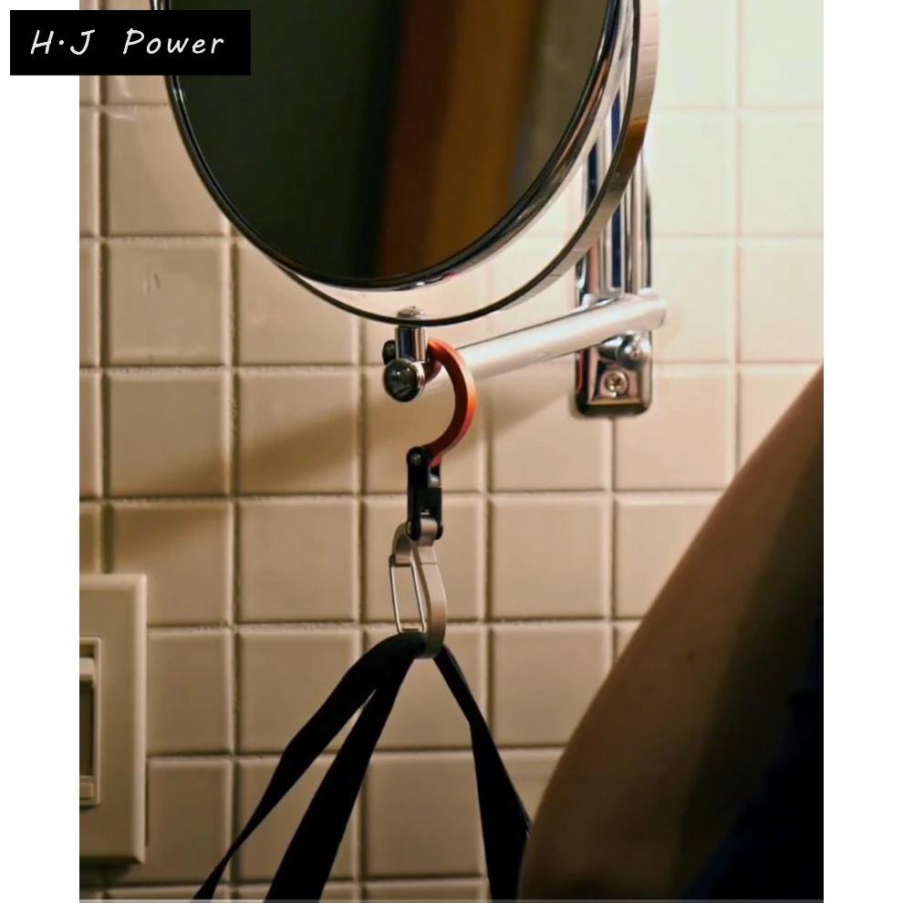 航空級-多功扣環掛勾 D型鋁合金登山扣 登山掛鉤背包袋扣 露營工具扣環 D型鋁合金登山扣 旅行背包掛勾 可旋轉 多功能戶-細節圖4