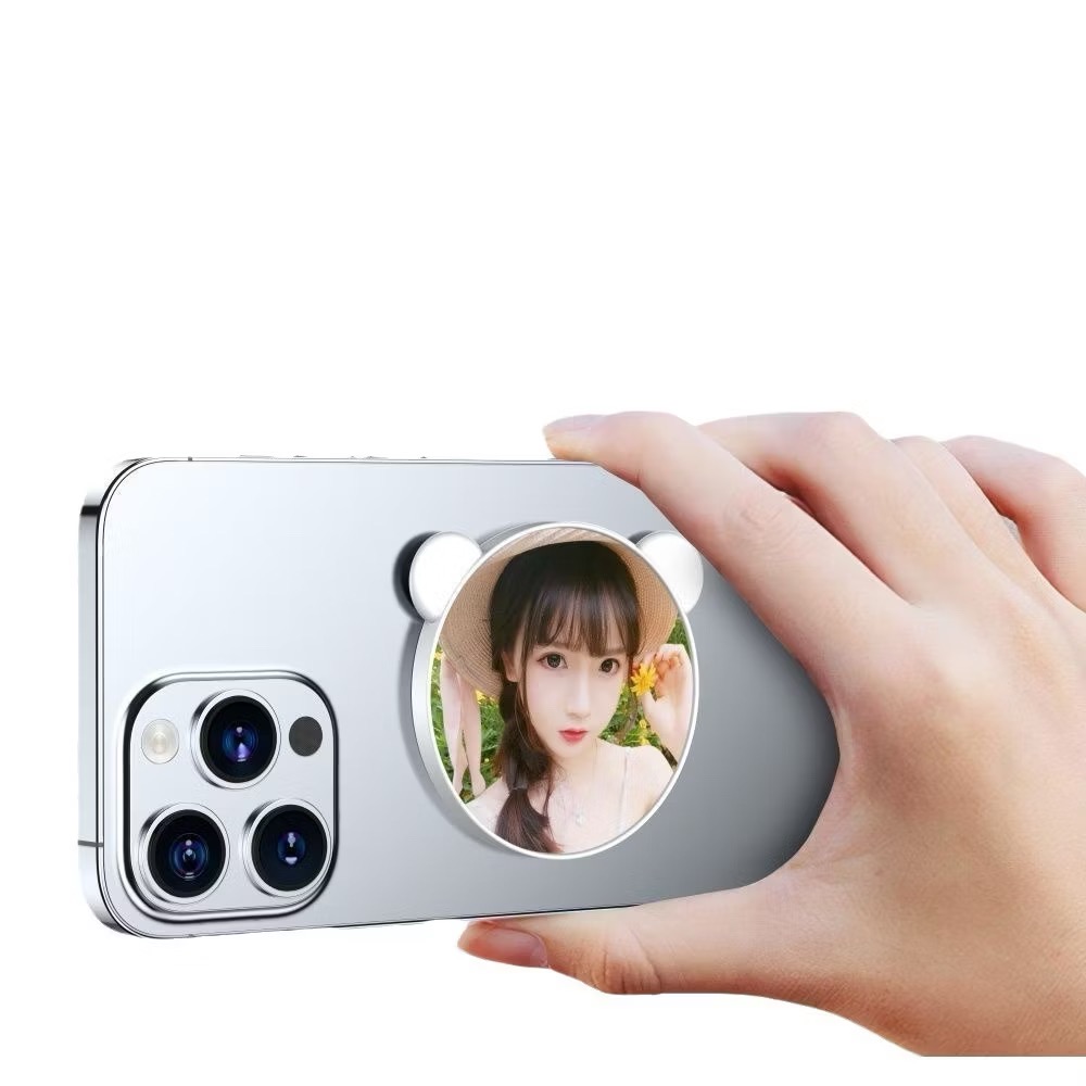 白色-蘋果磁吸自拍鏡