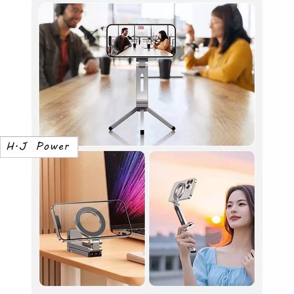 📸【MagSafe磁吸手機支架｜摺疊俯拍三腳架｜高鐵火車桌面必備】MagSafe磁吸支架 三腳版｜桌面/旅遊/高鐵/露營-細節圖5