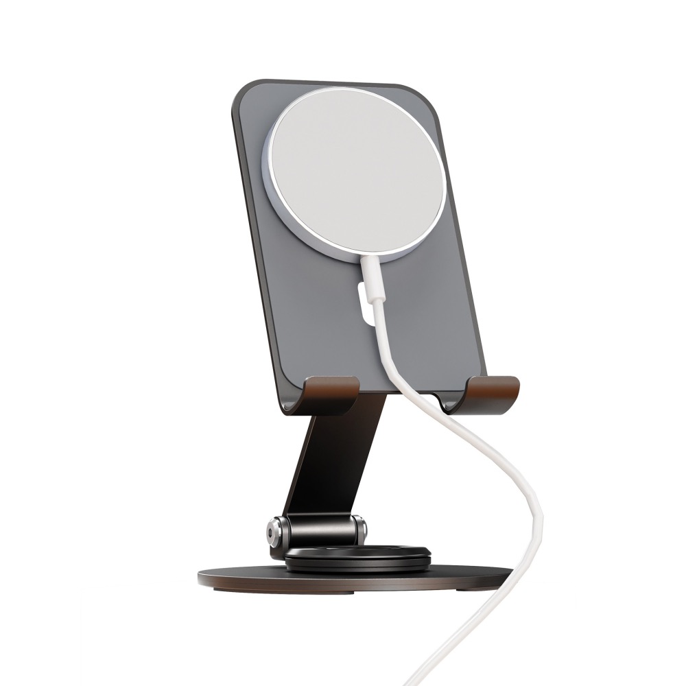 原廠 Magsafe配件磁吸支架 磁吸無線充 鋁合金 MFM 磁吸旋轉手機架 360度旋轉支架組 手機支架 摺疊無線-細節圖4