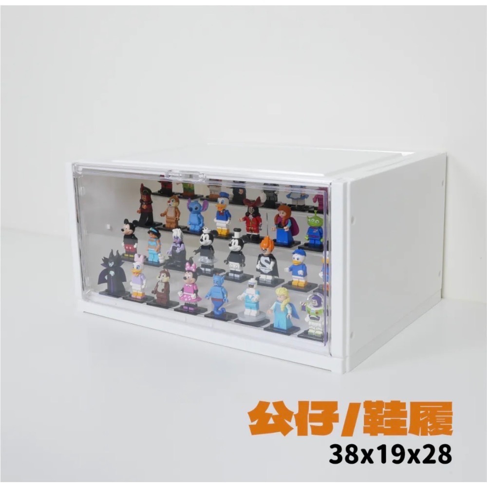 防禦工事 白色格子展示櫃 鞋盒 公仔盒 二手-細節圖3