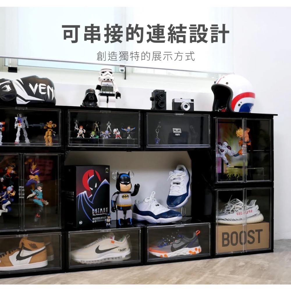 防禦工事 白色格子展示櫃 鞋盒 公仔盒 二手-細節圖5