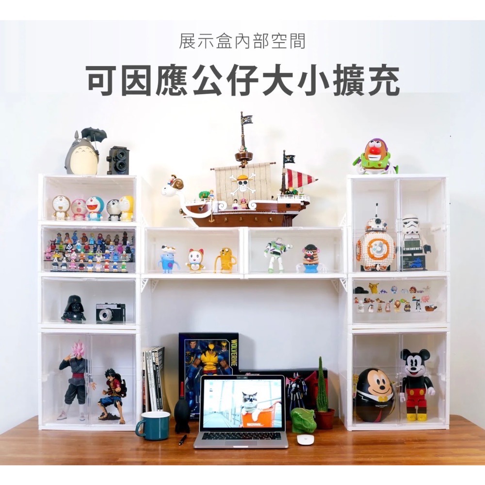 防禦工事 白色格子展示櫃 鞋盒 公仔盒 二手-細節圖6