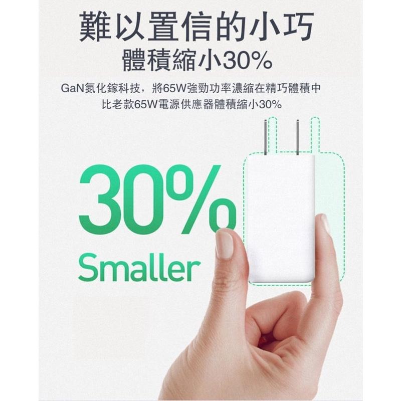 《公司貨含稅》MEGA KING 65W氮化鎵PD快充旅充頭(適用APPLE iPhone/iPad/Air/MAC)-細節圖6