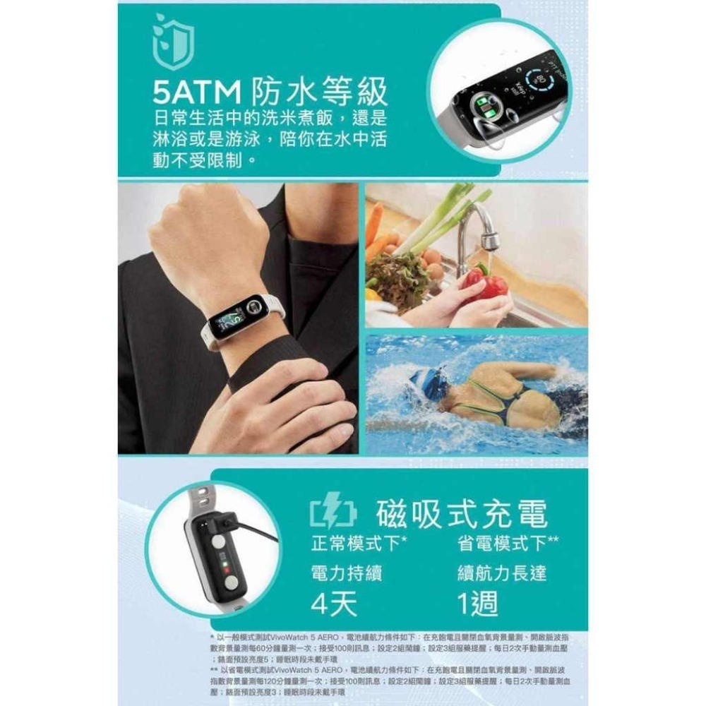 《公司貨含稅》ASUS VivoWatch 5 Aero Plus 新世代智慧健康手環/手錶-細節圖8