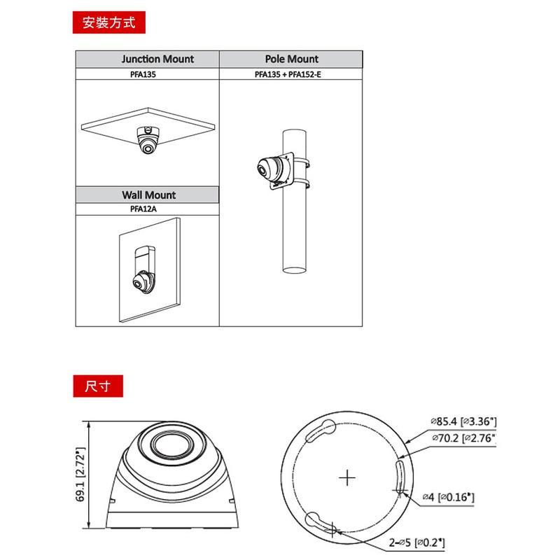 《公司貨含稅》SAMPO 聲寶 VK-TW2100DWRN 1080P半球型紅外線攝影機-細節圖3