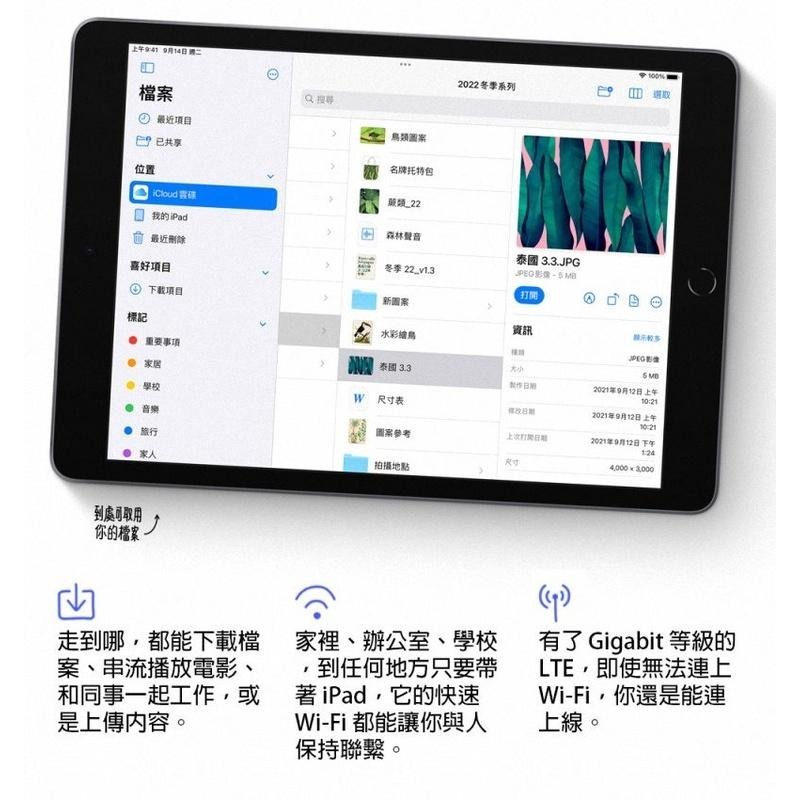 《公司貨含稅》Apple iPad 9 10.2吋2021第九代平板電腦【WiFi版 64G】-細節圖7