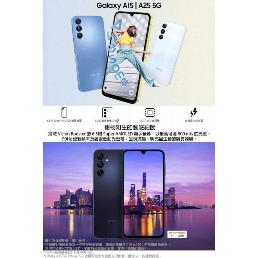 《公司貨含稅》SAMSUNG Galaxy A15 5G 6.5吋 智慧型手機-細節圖2