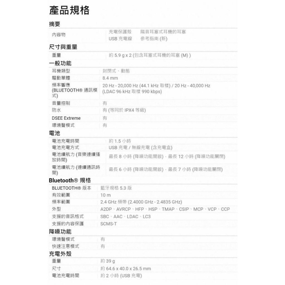 《公司貨含稅》SONY WF-1000XM5藍牙主動式降噪真無線耳機~11/24前註冊送好禮及享券$200-細節圖9