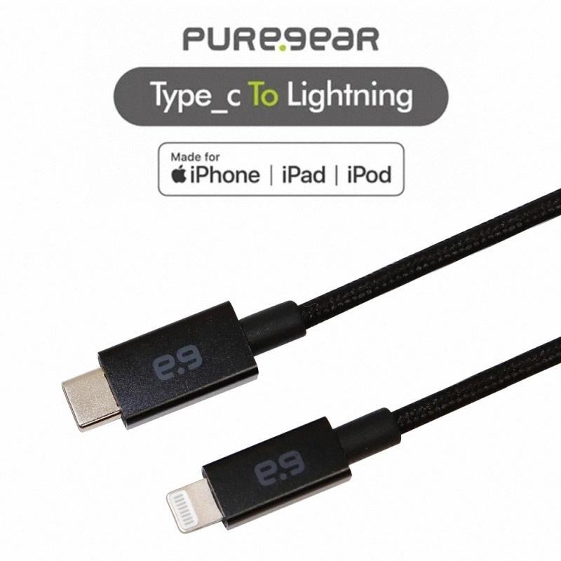 《公司貨含稅》PureGear普格爾 iPhone MFI認證充電傳輸線Type-C to Lightning 1.2M-細節圖3