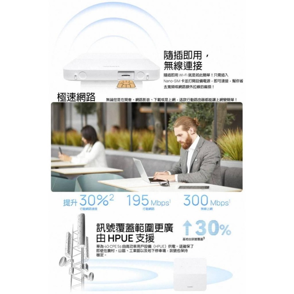 《公司貨含稅》HUAWEI 華為 4G CPE 5s 路由器 (B320-323)(可外接電話機)-細節圖4