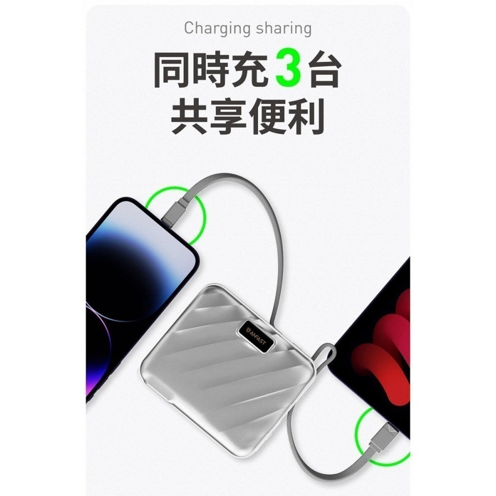 《公司貨含稅》ANFAST AF-P1545X 競電PD45W 15000mAh雙向快充線行動電源~送收納包-細節圖4