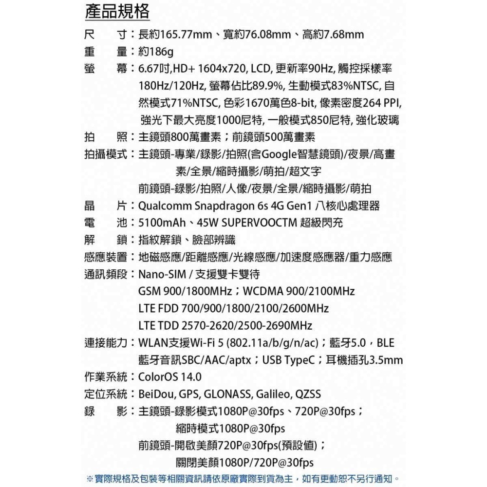 OPPO A3x (4G/128G) 6.67吋防水耐用軍規抗摔雙認證手機(附手機殼+充電器)-細節圖9