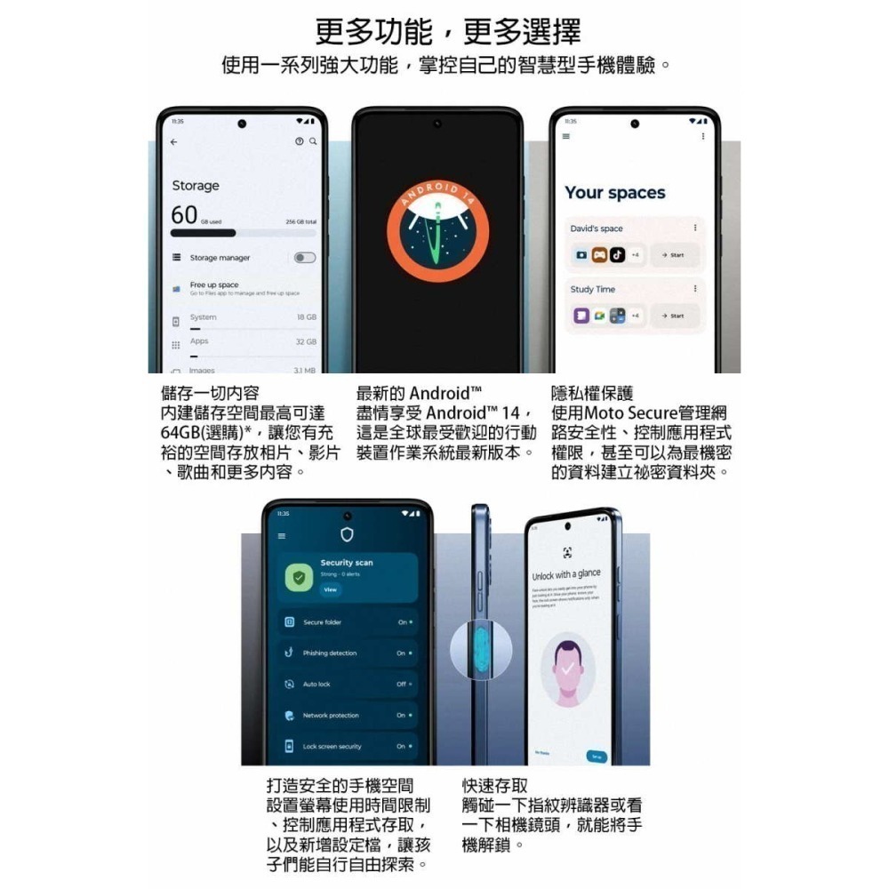 《公司貨含稅》motorola g34 5G (4G/128G) 6.5吋國民5G平價美顏手機(附充電器+保護殼)-細節圖7