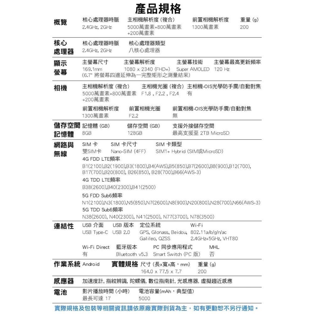 《公司貨含稅》SAMSUNG Galaxy A26 5G 8G/128G 6.7吋手機-細節圖10