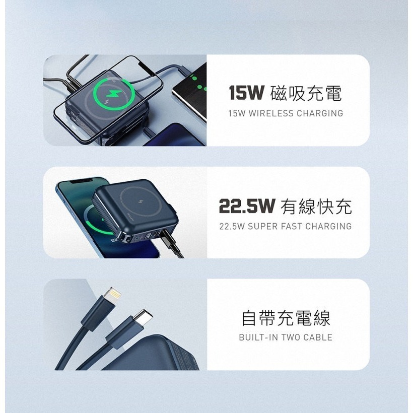 《公司貨含稅》G-FIVE 基伍 GP-W10MS 勁量無線充多功能行動電源10000mAh~送收納包-細節圖4