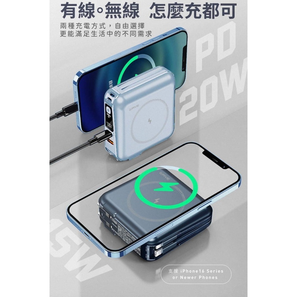 《公司貨含稅》G-FIVE 基伍 GP-W10MS 勁量無線充多功能行動電源10000mAh~送收納包-細節圖5