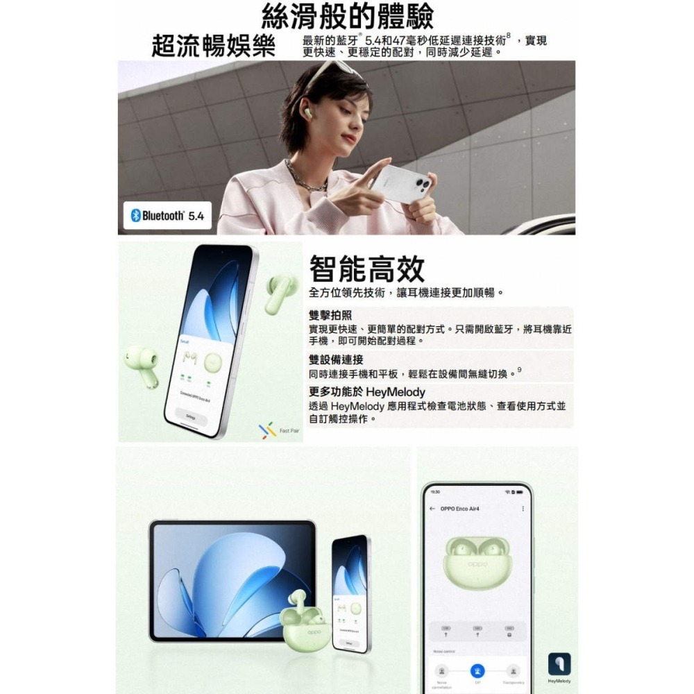 《公司貨含稅》OPPO Enco Air4 (ETEE1)真無線降噪藍牙耳機-細節圖7