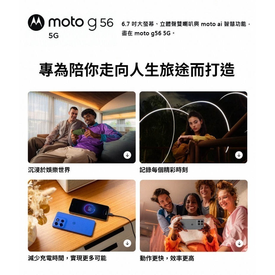 《公司貨含稅》motorola g56 5G (8G/128G) 6.7吋大螢幕軍規雙喇叭AI智慧手機-細節圖3